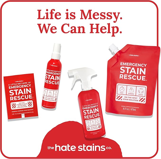 Emergency Stain Rescue Stain Remover Spray - Carpet Cleaner Spray - Wine & Coffee Stain Removal - 1 Count (Pack of 25)