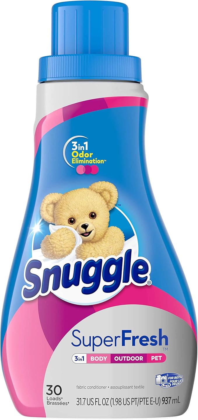 Snuggle Plus Super Fresh Liquid Fabric Softener, Spring Burst, 31.7 Fluid Ounce
