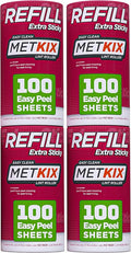 Refill for Metkix Lint Rollers 4 Pack (Total 400 Sheets)