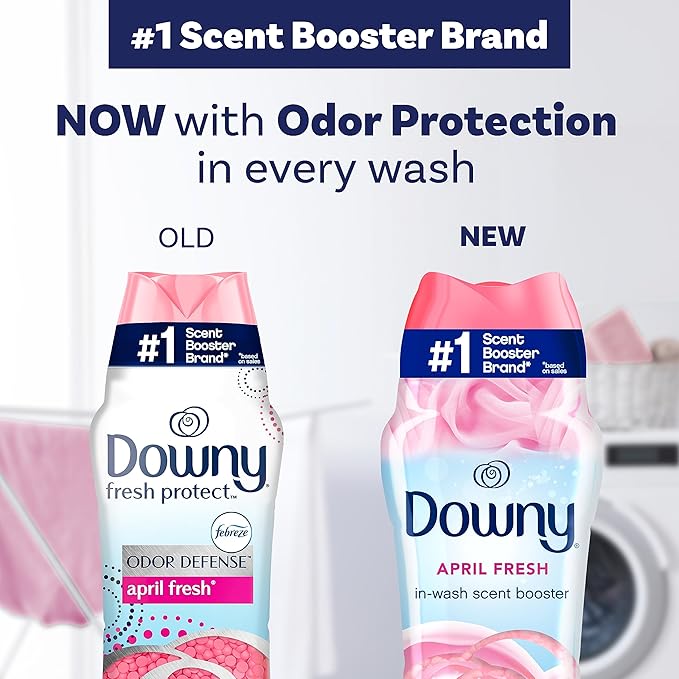 Downy April Fresh In-Wash Laundry Scent Booster Beads,24 oz,laundry scent beads,Long-lasting Freshness,(Pack of 2)