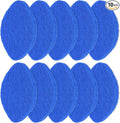 10Pcs Shower Scrubber Refill Pads Compatible with Clorox Tub & Tile Scrubber, Durable Blue Non-Scratch Replacement Pads for Bathroom & Toilet Wall Floor Cleaning