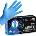 Disposable Nitrile Exam Gloves, Blue, Nitrile Gloves Disposable Latex Free, Medical Gloves, Cleaning Gloves, Food-Safe Rubber Gloves, Powder Free, Non-Sterile, 100-ct Box (X-Small)