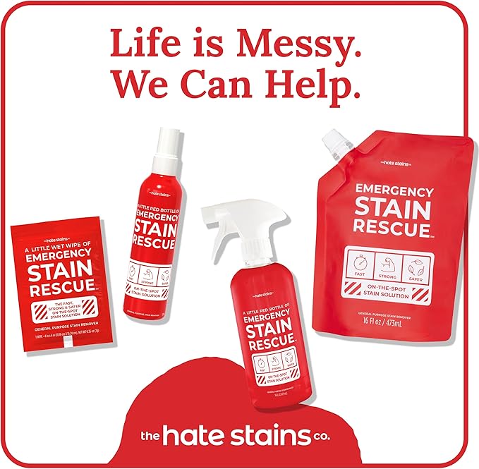 Emergency Stain Rescue Stain Remover Spray - Carpet Cleaner Spray - Wine & Coffee Stain Removal - 4 Fl Oz (Pack of 2)