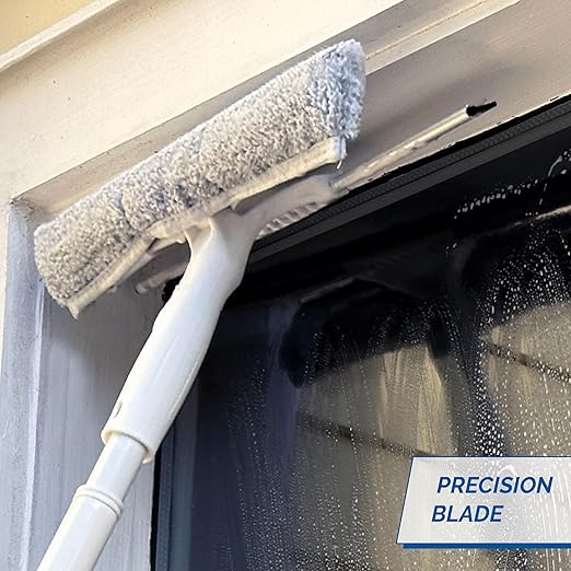 Unger Window Washing Kit with Scrubber, Squeegee, 5ft. Telescoping Pole – Window Cleaner Tool Set for House Window Maintenance, Professional Grade Home Window Cleaning Kit