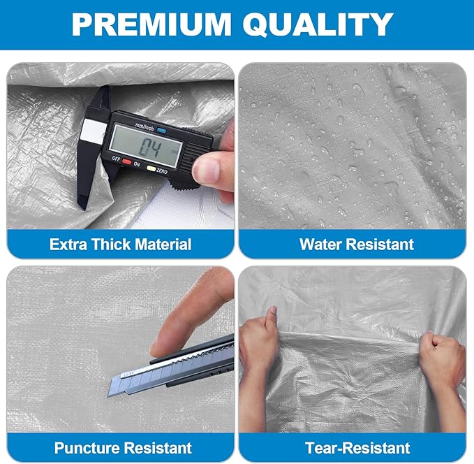 TICONN Mattress Bags for Moving, Heavy Duty King Mattress Cover Storage Bag with Full-Around Handle and Adjustable Buckles (Gray, King)
