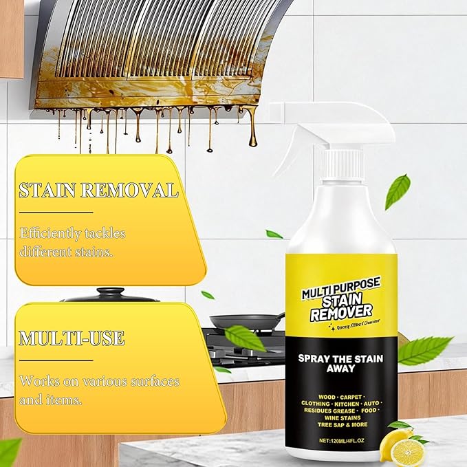 2PCS Multi Purpose Stain Remover, Foam Cleaner Spray, A powerful cleaner for kitchens, Fast Acting Cleaner for Kitchen Countertops, Floors, Toilets, Cars