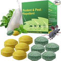 Peppermint Mice Repellent - Natural Mouse Deterrent for Home, Car, Garage Garden - Long-Lasting, Safe for Kids & Pets, Eco-Friendly Formula.(24 Pack)