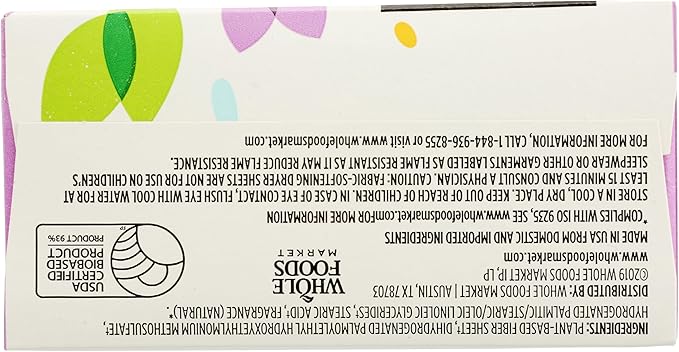 365 by Whole Foods Market, Fabric-Softening Dryer Sheets, Lavender, 80 Count