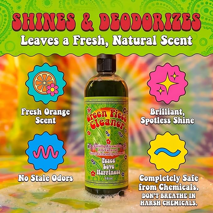 Green Piece® Cleaner - (Made in USA) The All Natural Earth Friendly Cleaner - Liquid Solution 36 Oz