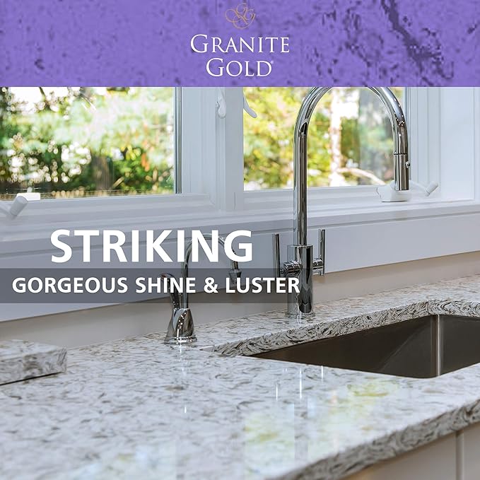 Granite Gold Clean and Shine Spray-Streak-Free Deep Cleaning & Polishing of Granite, Marble, Quartz, 24 Fl Oz (Pack of 1)