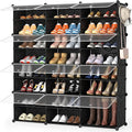 HOMIDEC Shoe Rack Organizer, 8 Tier Shoe Storage Cabinet 48 Pair Plastic Shoe Organizer Shelves for Closet Hallway Bedroom Entryway