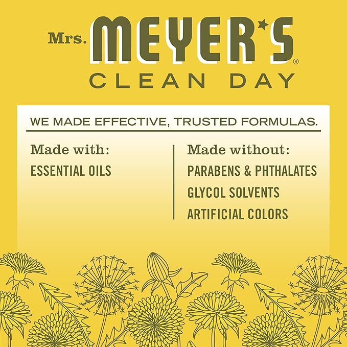 Mrs. MEYER'S CLEAN DAY Multi-Surface Cleaner 2 Pack Variety, Dandelion, Fresh Cut Grass, 16 OZ Each, 1 CT