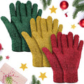 Patelai 3 Pairs Microfiber Plant Dusting Gloves Leaf Cleaning Gloves for Indoor Plants, Blinds, Furniture, House (Brown,Dark Green,Dark Red,Small)