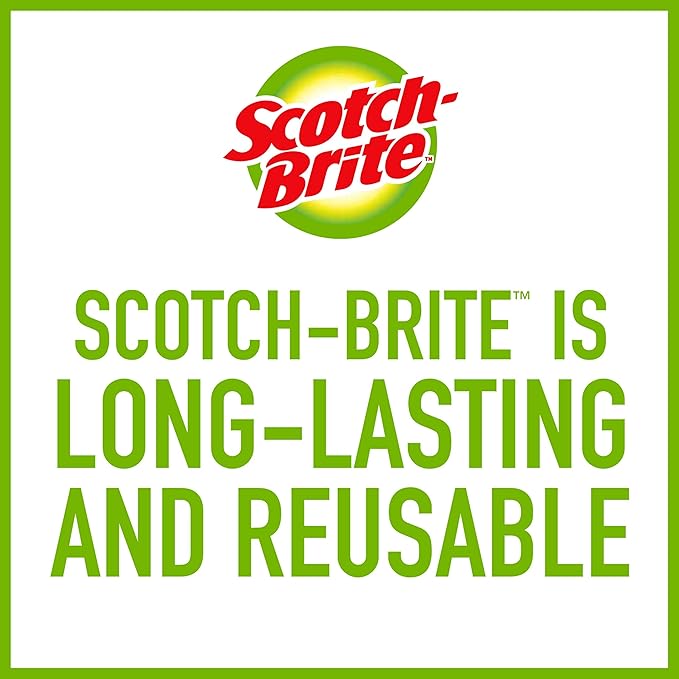 Scotch-Brite Heavy Duty Scour Pads, 24 Scouring Pads, Green Scrub Pads, Scouring Pad, Scrub Pads for Dishes, Best for the Kitchen, Garage and Outdoors