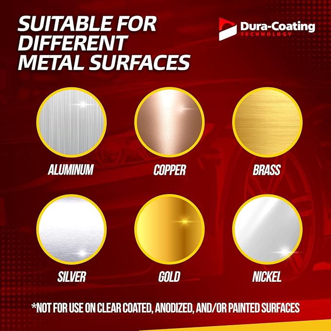DURA-COATING TECHNOLOGY, Blue Premium Metal Polish - Perfect Brightener and Scratch Remover for Aluminum Wheels, Diamond Plate, Stainless Steel, Copper, Brass, & Nickel - (1/2 Gallon Bottle)