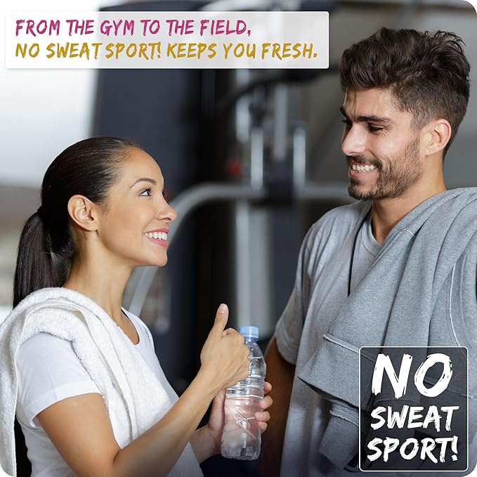 NO SWEAT! SPORT Fabric Odor Neutralizer for Athletic Clothes & Shoes – Movement-Activated Odor Control for Workouts, Gym & Sports | Alcohol-Free, Fabric Safe, 98% Natural Ingredients (50 mL)