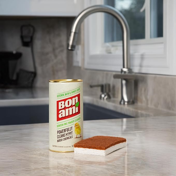 BON AMI Powder Cleanser for Kitchens & Bathrooms - All Types of Surfaces, Cleans Grime & Dirt, Polishes Surfaces, Absorbs Odors (Single 1 Pack)