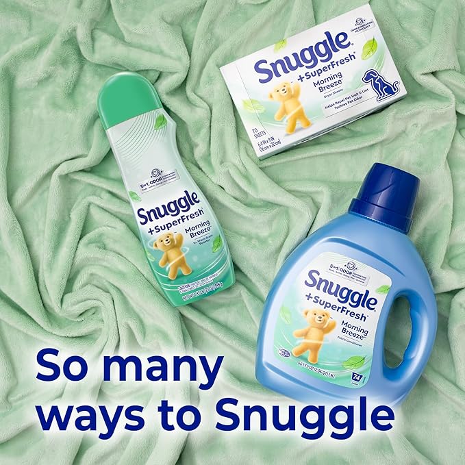 Snuggle Plus SuperFresh Fabric Softener Dryer Sheets with Static Control and Odor Eliminating Technology, Original, 200 Count (Pack of 6)