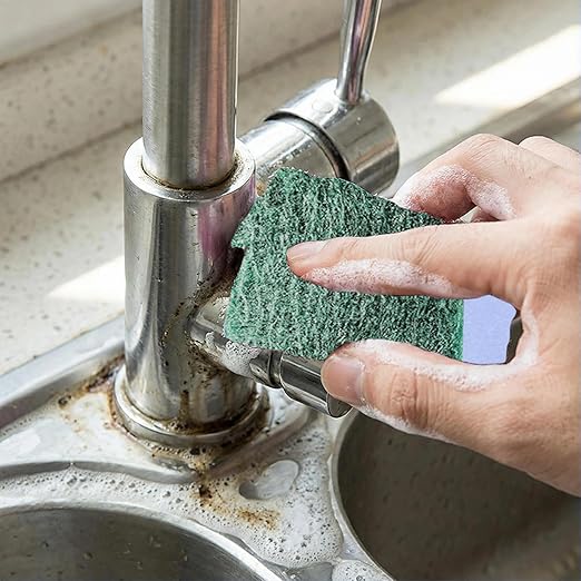 16-Pack Individually Wrapped Green Stainless Steel Soap Pads | Reusable Steel Wool Soap Pads | Leak-Proof Scouring Pads Metal Scrubber