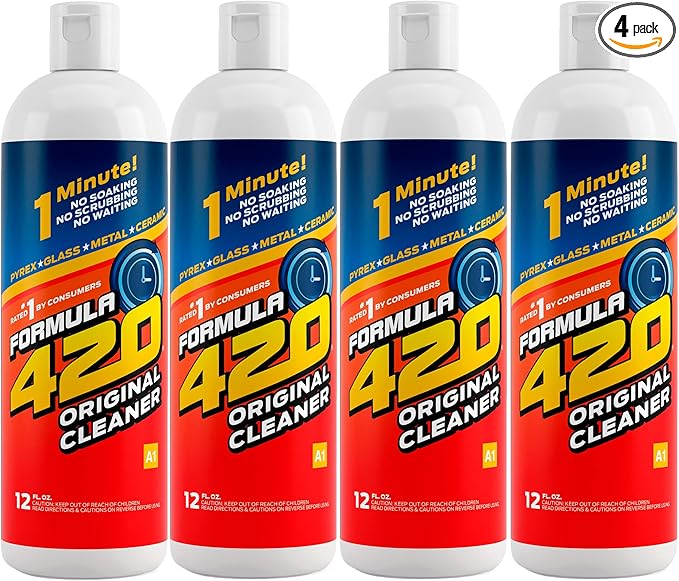 Formula 420 Glass Metal Ceramic Pipe Cleaner, 12 Fl Oz (Pack of 4)