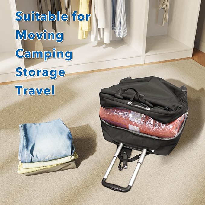 MEIQIHOME Vacuum Storage Bags, Space Saver Sealer Bags for Clothing, Pillows, Comforters, Blankets, Bedding, Travel, 16 Roll Bags, PA+PE Material
