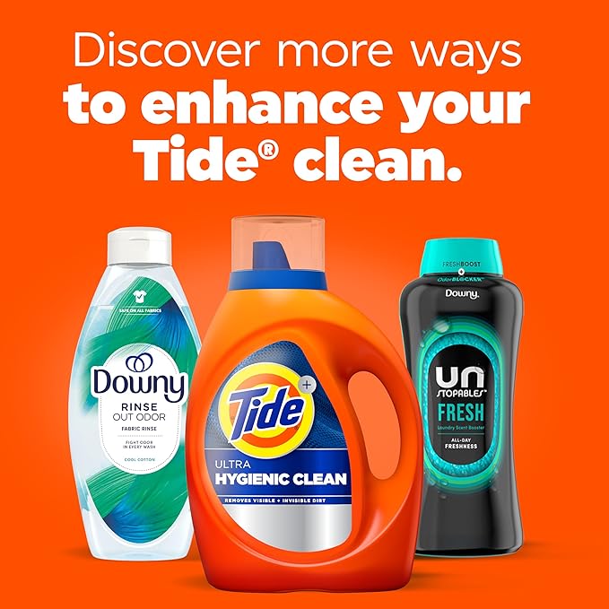 Tide Ultra Hygienic Clean Liquid Laundry Detergent, Original Scent, 132 fl oz, 94 Loads, Removes visible and invisible dirt, Laundry Detergent Liquid