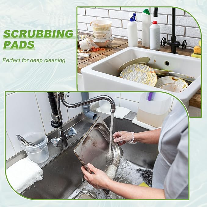 Power Scrub Pads, Scrubbing Pads 800 Grits Scouring Discs - Fitting for (Home Kitchen Cleaning - Drill Attachment - Scrubber Replacement) 6 Pcs & 5 Inch & Dark Gray
