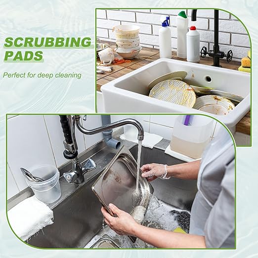 Power Scrub Pads, Scrubbing Pads 1500 Grits Scouring Discs - Fitting for (Home Kitchen Cleaning - Drill Attachment - Scrubber Replacement) 16 Pcs & 4 Inch & Blue