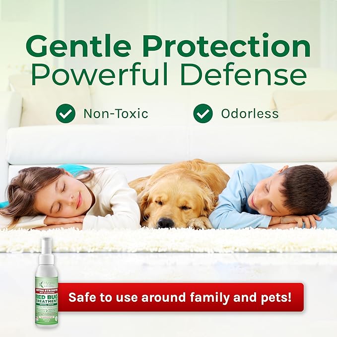Hygea Natural Extra Strength 3oz Travel Spray –TSA Approved - New Formula 66% Stronger- Stain & Scent Free Treatment – Natural Formula - Child & Pet Safe (50 Pack)