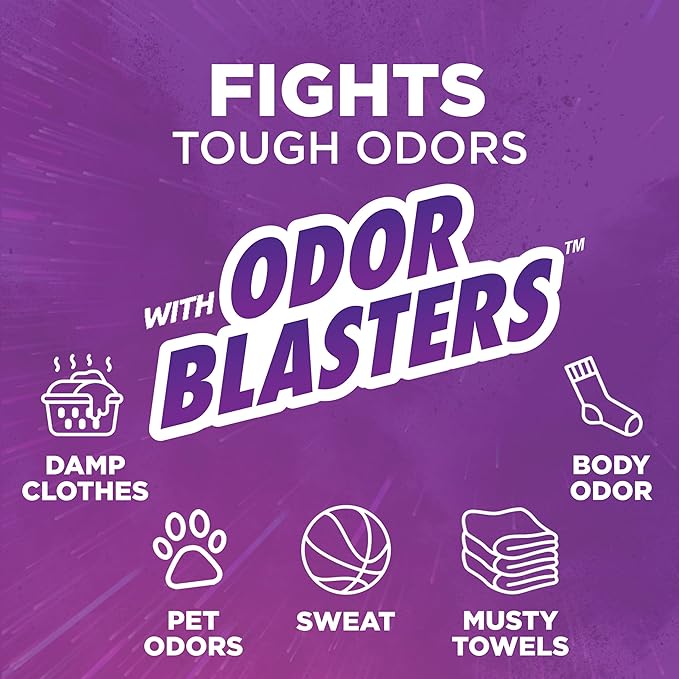 ARM & HAMMER Plus OxiClean with Odor Blasters Liquid Laundry Detergent, Laundry Odor Remover, Attacks Stains, Fresh Burst Scent, 74 Loads, 96.2 Fl Oz