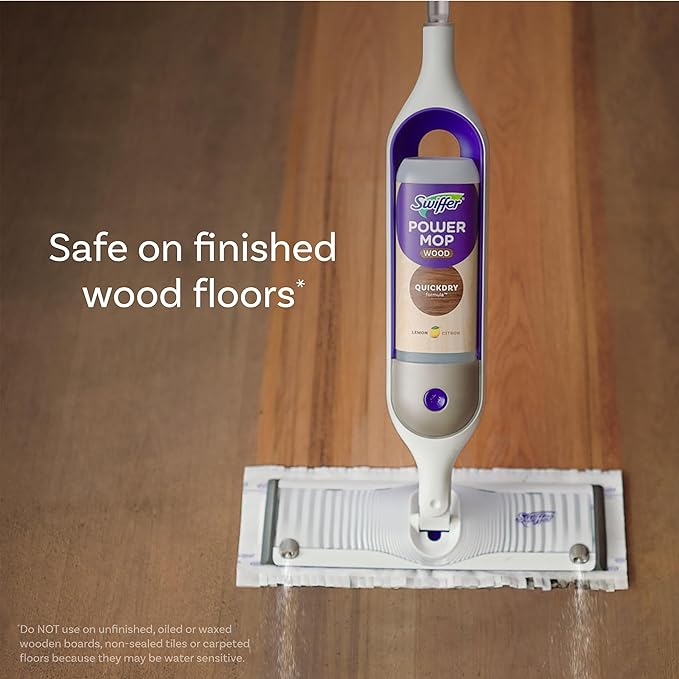 Swiffer PowerMop Wood Mopping Pad Refills for Floor Cleaning, 5 count