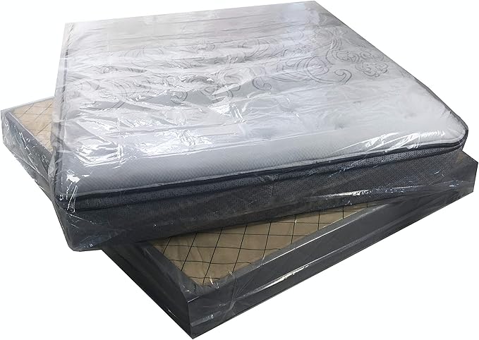 Uboxes King Mattress Poly Covers, 76 x 15 x 104 inch, 2 Count (Pack of 1), Clear