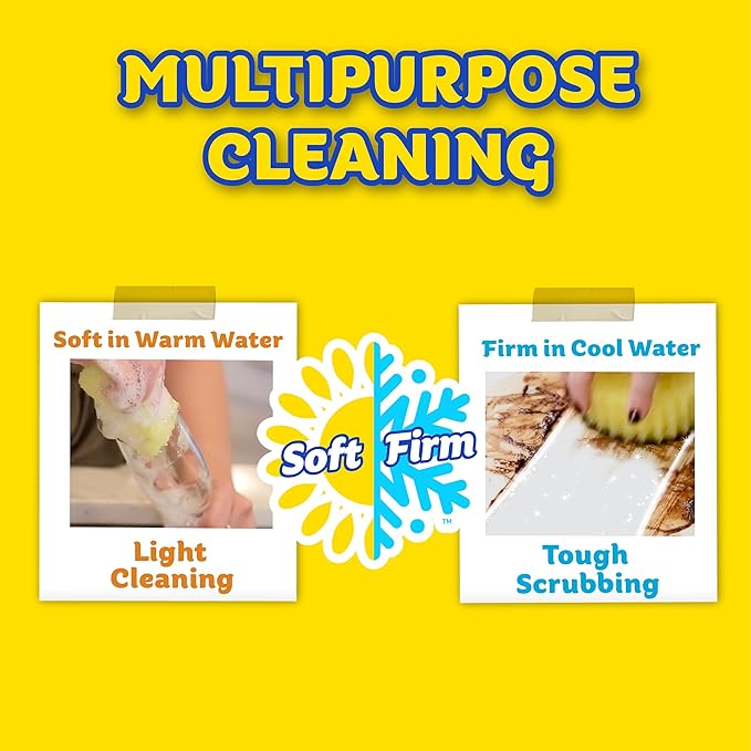 Scrub Daddy + 2x Cif All Purpose Cleaning Cream, Lemon - Multi Surface Household Cleaning Cream + Scrub Daddy Scratch-Free Multipurpose Dish Sponge