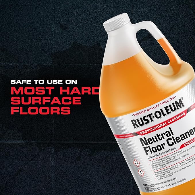 Rust-Oleum Professional Cleaners Neutral Floor Cleaner | 1 Gallon (128oz) | Professional Strength Concentrate | Neutral pH | Pine Scent | 4 Pack