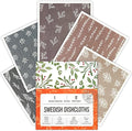 Swedish Dishcloths for Kitchen, 5 Pack Reusable Paper Towels Washable, Super Absorbent Swedish Dish Cloths, Non-Scratch, Biodegradable