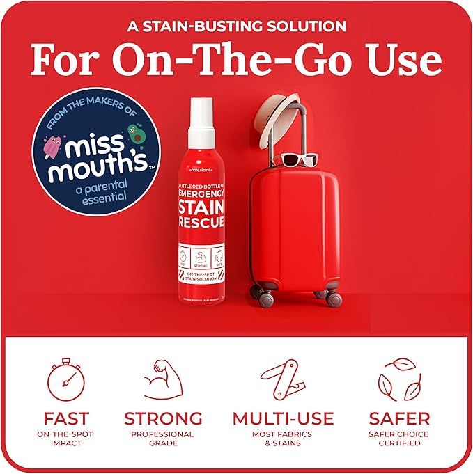 Emergency Stain Rescue Stain Remover Spray - Carpet Cleaner Spray - Wine & Coffee Stain Removal - 4 Fl Oz (Pack of 2)