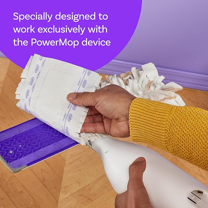 Swiffer PowerMop Wood Mopping Pad Refills for Floor Cleaning, 11 Count
