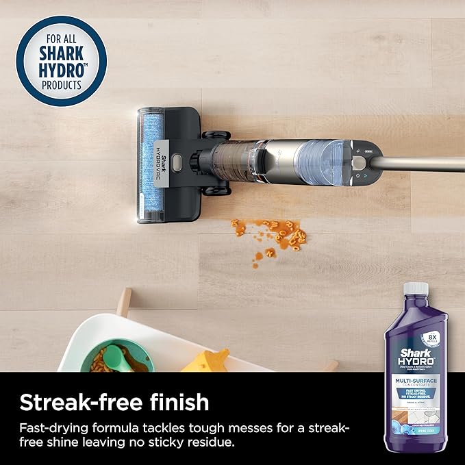 Shark Hydro Multi-Surface Concentrate with Odor Neutralizing Technology, Formulated for Use in All Shark Hydro Wet & Dry Cleaners, Use on Sealed Hardwood, Tile, Laminate, & Stone, 16oz, WWCM16