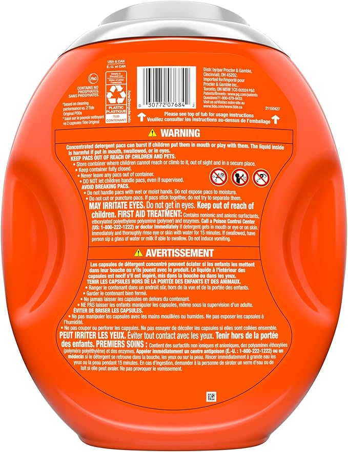 Tide Power Pods Sport Laundry Detergent Pacs, 63 Count, Advanced Sweat + Stain Fighter
