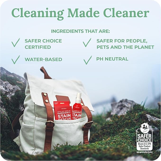 Emergency Stain Rescue Stain Remover Spray - Carpet Cleaner Spray - Wine & Coffee Stain Removal - 4 Fl Oz (Pack of 2)