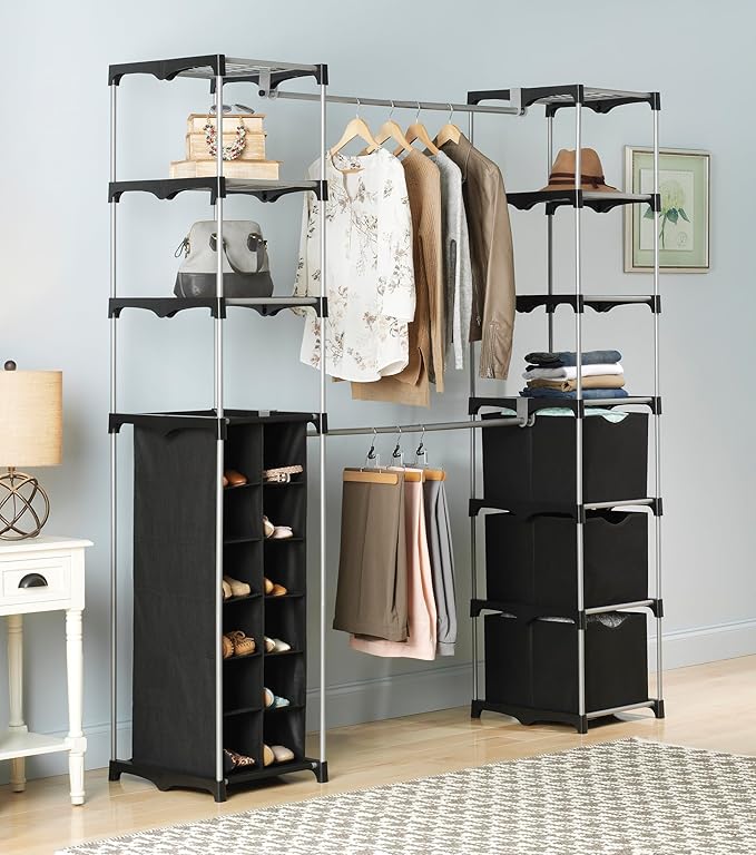 Whitmor Modern Industrial Freestanding Closet Organizer