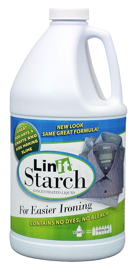 Linit Starch Crisp Classic Finish 64 Oz - Liquid Starch For Ironing Clothes And Wrinkle Release/Great For Arts & Crafts Projects, Slime, Paper Mache, Silly Putty/Trusted For Generations (408440)