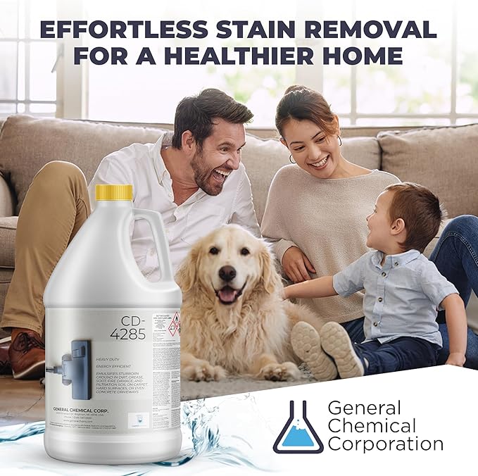Heavy Duty Carpet Stain Remover CD 4285 - Carpet's Multi-Purpose and Powerful Liquid Solution, Though Cleaning Formula For Homeowners, Pet-owners, Offices and Many More - 1 Gallon Jug