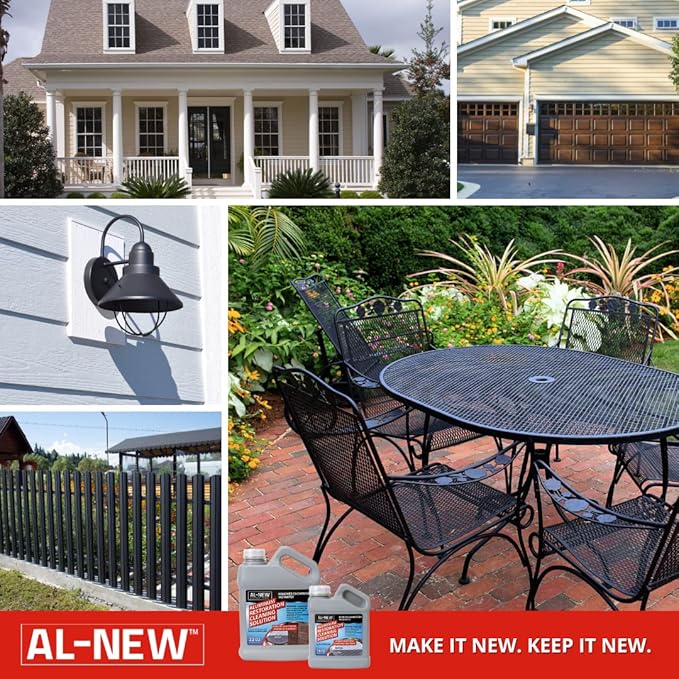 AL-NEW Aluminum Restoration Cleaning Solution Kit | Clean & Restore Patio Furniture, Stainless Steel, & Other Household Metal Surfaces (16 oz. Kit)