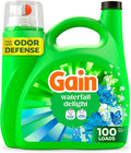 Gain Ultra Oxi Liquid Laundry Detergent, 107 loads, 154 fl oz, Waterfall Delight Scent, 2-in-1, HE Compatible