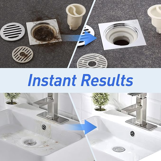 Powerful Sink Drain Cleaner - Fast Foaming Pipeline Dredging Agent for Kitchen Sink,Bathroom & Shower,Toilet Pipes (2pcs, sky blue)
