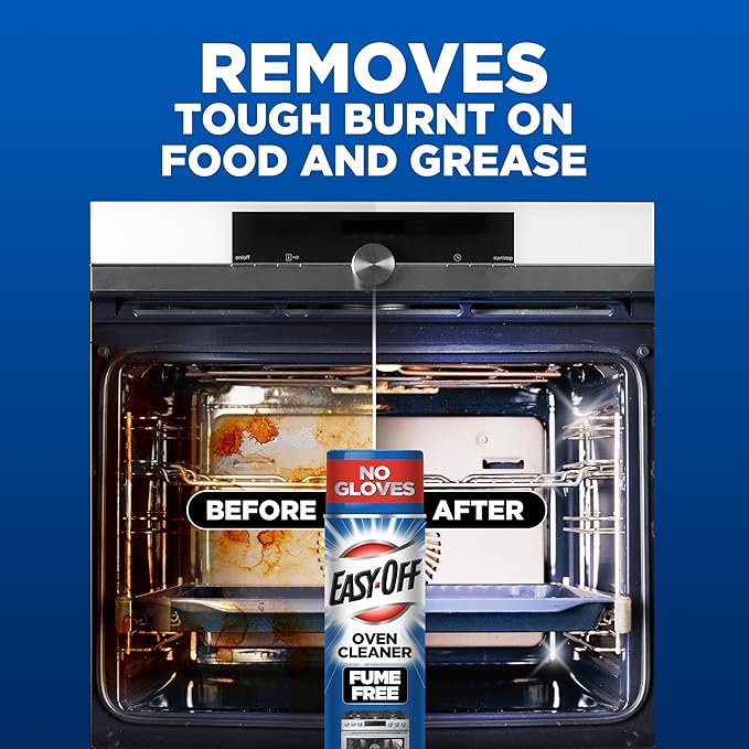Easy-Off Fume Free Oven Cleaner Foam, Removes Grease & Burned-On Food, For Ovens, Air Fryers & More 14.5oz (6-count)