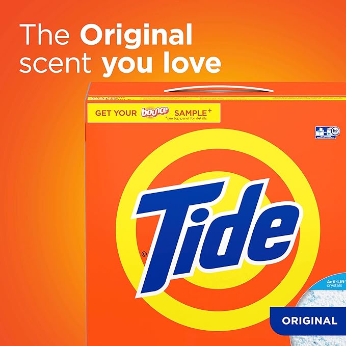 Tide Powder Laundry Detergent, Original Scent, 113 Loads, 143 oz
