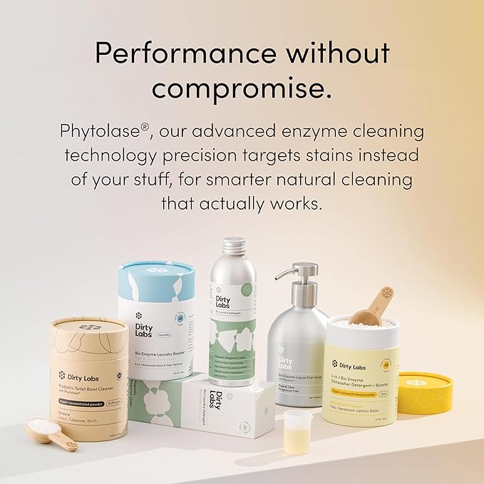 Dirty Labs | Dishwasher Detergent and Booster | Aestival Scent | 48 Loads (1 lb) | Ultra Clean, Spot Free, Quick Wash Optimized | Hyper Concentrated