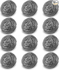 12 Pack Steel Wool Scrubber Pads, Stainless Steel Scrubber, Scrubbing Scouring Pad, Steel Wool Scrubbers for Pots and Pans, Stoves,Broiler Racks,Grills and More